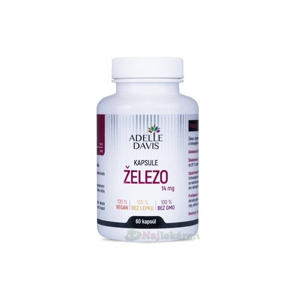 ADELLE DAVIS železo 14 mg 60 kapslí