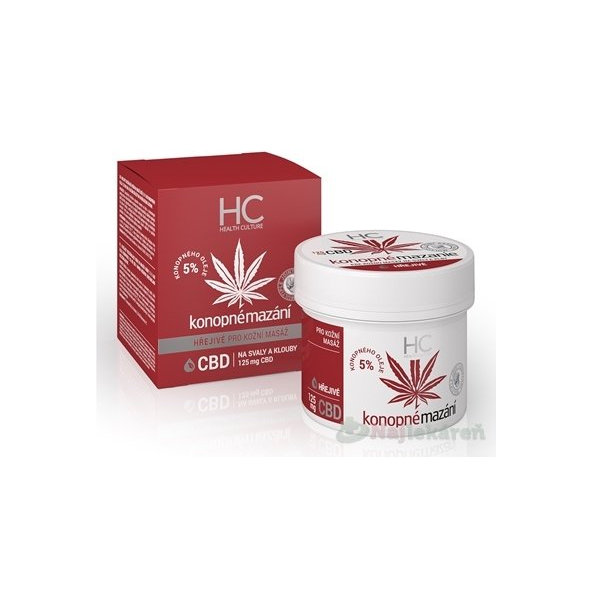 Health Culture hřejivá konopná mast s CBD 125 ml