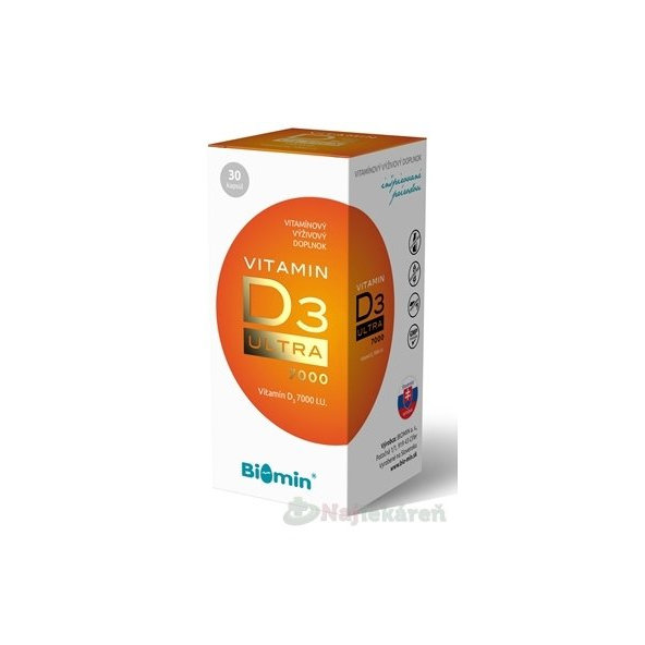 Biomin Vitamin D3 Ultra 7000 IU 30 kapslí