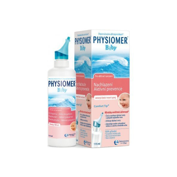PHYSIOMER BABY izotonický nosní sprej s obsahem mořské vody 115 ml