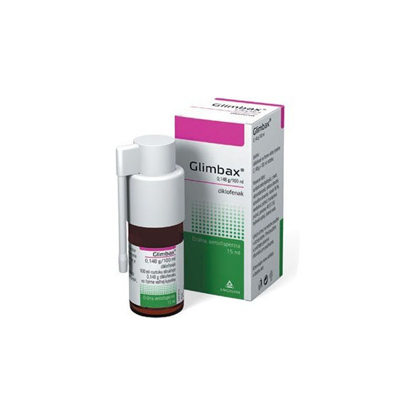 Glimbax sprej do hrdla 15 ml