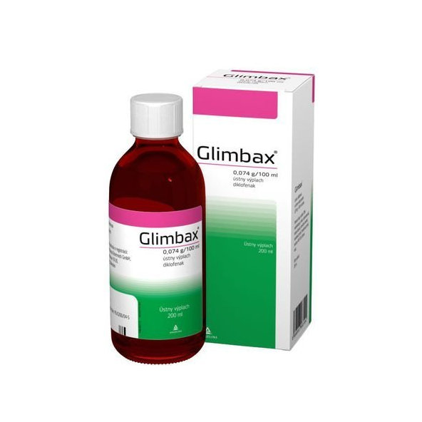 Glimbax ústní výplach na záněty v ústech 200 ml