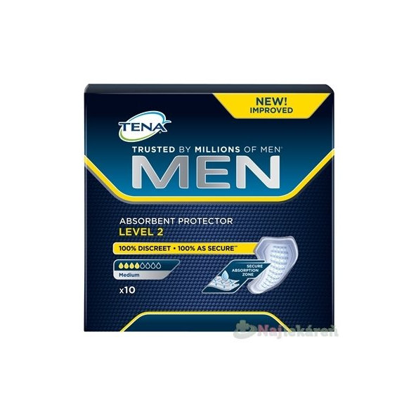 TENA Men Level 2 inkontinenční vložky pro muže 10 ks