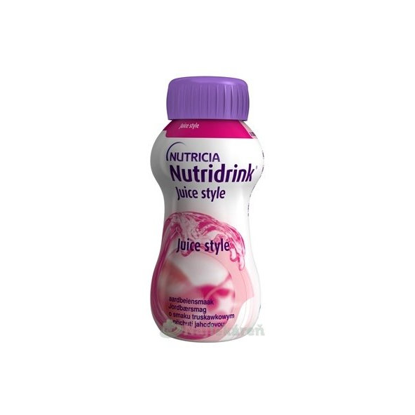 Nutridrink Juice Style jahodová příchuť 4 x 200 ml