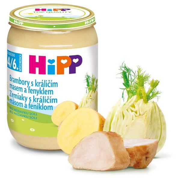 HiPP příkrm brambory s králičím masem a fenyklem 190 g