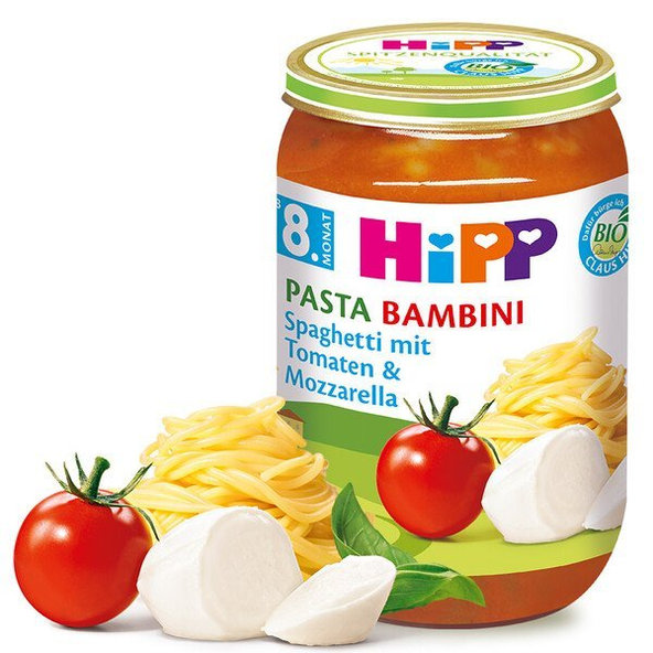 HiPP Junior Menu příkrm špagety s rajčaty a mozzarellou 220 g