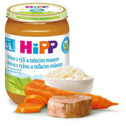 HiPP příkrm mrkev s rýží a telecím masem 5m+ 190 g