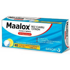 Maalox bez cukru s citronovou příchutí 40 žvýkacích tablet