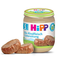 HiPP BIO příkrm hovězí maso pyré 4m+ 125 g