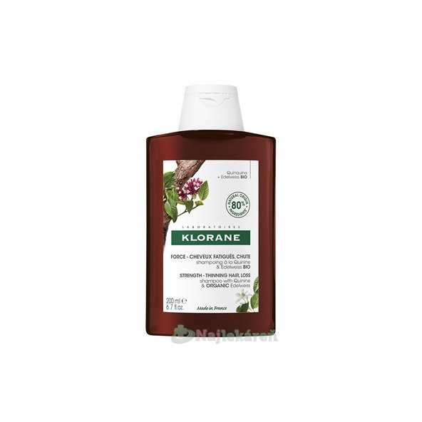 KLORANE šampon s chininem a BIO plesnivcem alpským 200 ml