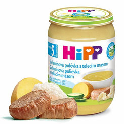 HiPP BIO příkrm zeleninová polévka s telecím masem 190 g
