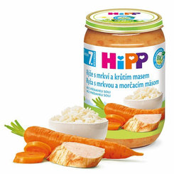 HiPP BIO příkrm rýže s mrkví a krůtím masem 220 g