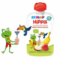 HiPP HiPPiS kapsička jablko banán jahoda 100 g