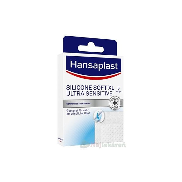 Hansaplast Silicone Soft XL Ultra Sensitive náplast 5 ks