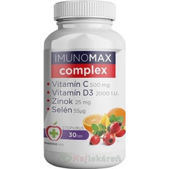 Imunomax Complex s vitamínem C+D3+Zinek+Selen 30 kapslí