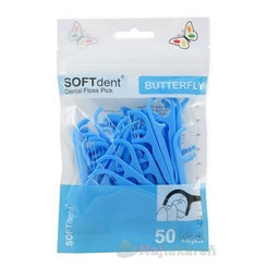 SOFTdent Butterfly dentální párátka s nití 50 ks