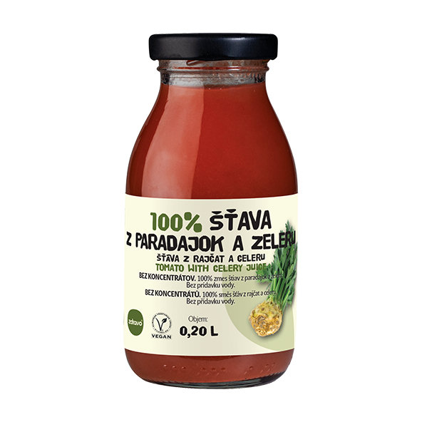 Zdravo 100% šťáva z rajčat a celeru 200 ml