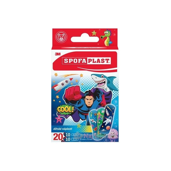 3M Spofaplast č. 118 náplasti dětské chlapecký motiv 2 velikosti 20 ks