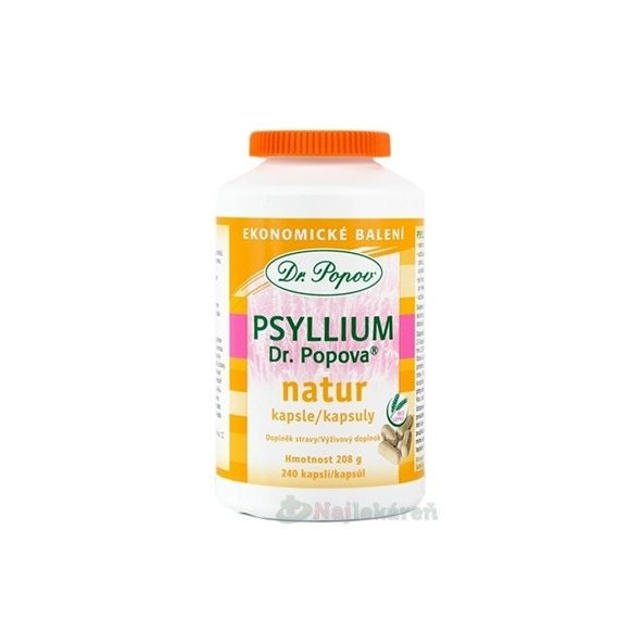 DR. POPOV Psyllium Natur 240 kapslí