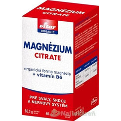 Vitar Organic hořčík citrát + vitamín B6 60 tablet