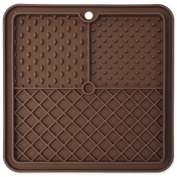 Epic Pet lízací podložka Lick&Snack čtverec hnědá 20×20 cm