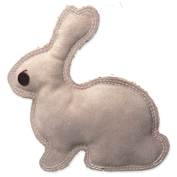 Dog Fantasy hračka králík malý Dura-fused pískací kůže a juta 20 cm