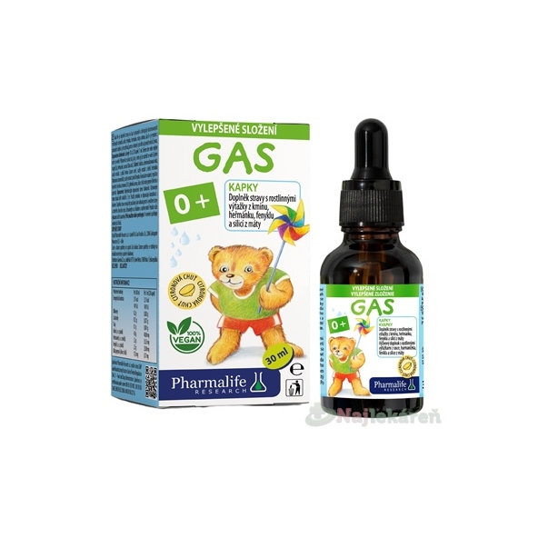 Pharmalife Gas 0+ citronová příchuť 30 ml