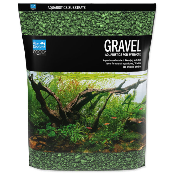 Aqua Excellent Písek olivově zelený 3-6 mm 3 kg
