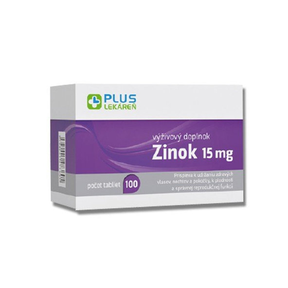 Plus Lekáreň Zinek 15 mg 100 tablet
