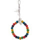 Bird Jewel dřevěná houpačka s lanem kruh barevná 15 cm