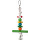 Bird Jewel dřevěná závěsná hrazda se zvonkem 30 cm