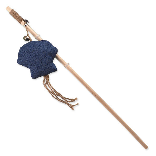 Magic Cat Natural Fun hůlka medúza rolnička kocourek modrá 40 cm