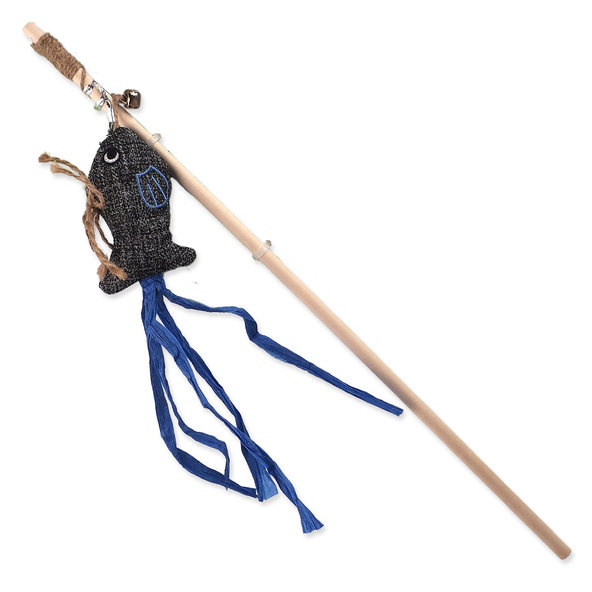 Magic Cat Natural Fun palička ryba rolnička kocourek šedá 40 cm