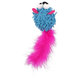 Magic Cat Rainbow Relax myš s peřím + catnip modrá 6 cm