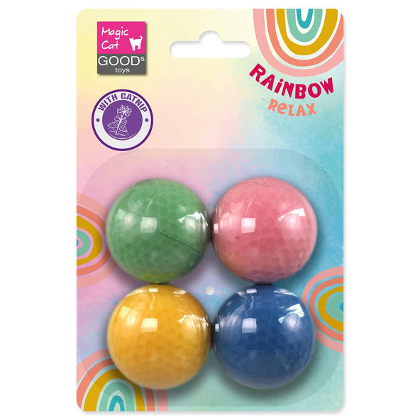 Magic Cat Rainbow Relax loptička pěnová ⌀4 cm mix 4 ks