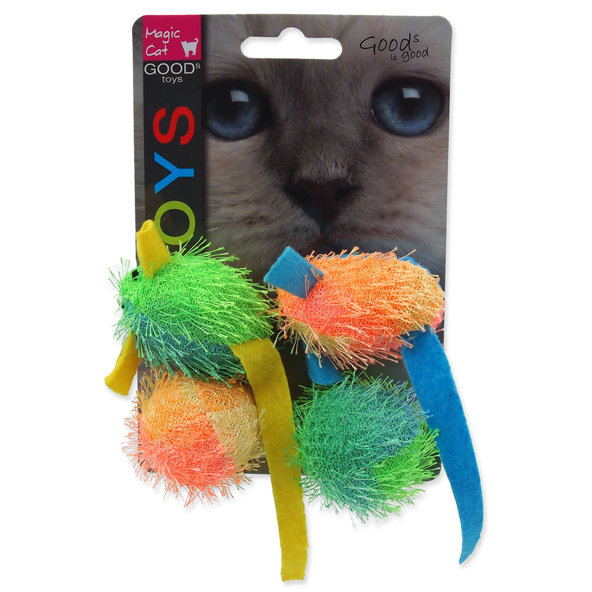Magic Cat myš a kulička s catnipem 5 cm 4 ks
