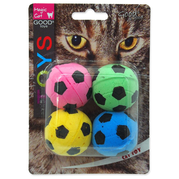 Magic Cat loptička pěnová fotbalová 3,75 cm 4 ks