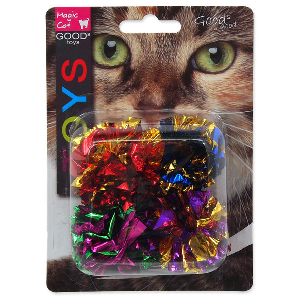 Magic Cat loptička se střapci lesklá 3,75 cm 4 ks