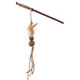 Magic Cat Natural Fun palička s přírodním peřím a provázky mix 25 cm
