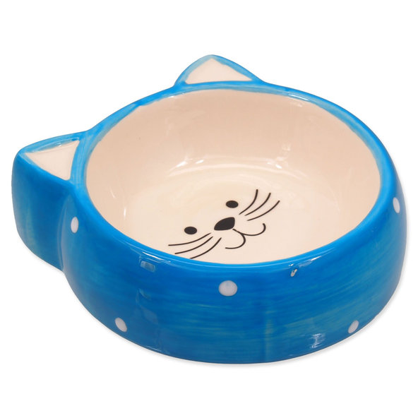 Magic Cat miska keramická s uchy modrá 13x4 cm