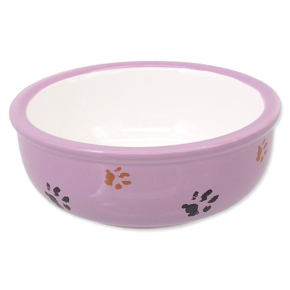 Magic Cat miska keramická mačací tlapka fialová 13x5 cm 330 ml