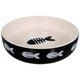 Magic Cat miska keramická motiv ryba černá 13x4 cm 260 ml