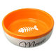 Magic Cat miska keramická bílá/oranžová Meow 13,4x4 cm 170 ml