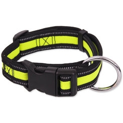 Dog Fantasy obojek Neoprene L limetkový 3,2×39–60 cm