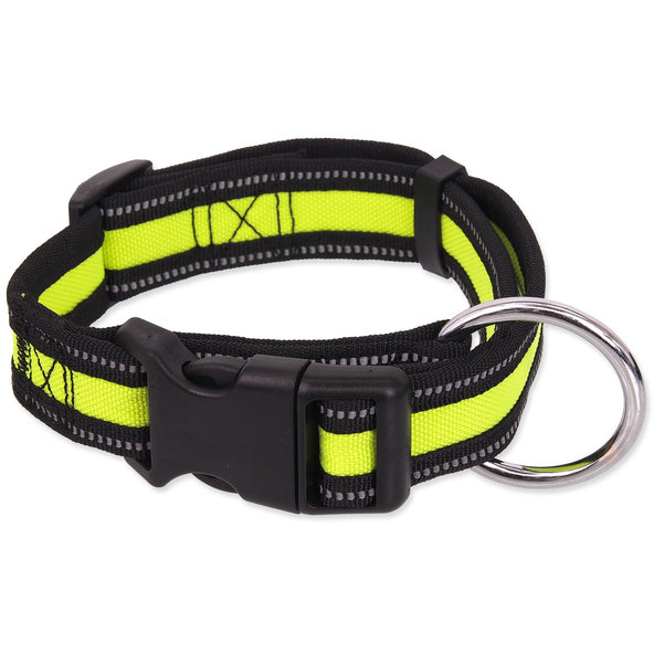 Dog Fantasy obojek Neoprene L limetkový 3,2×39–60 cm
