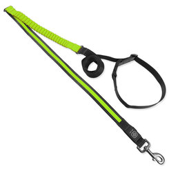 Dog Fantasy vodítko USB LED nylonové běžecké zelené 180-250 cm