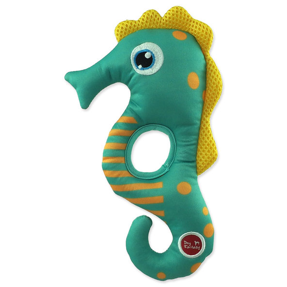 Dog Fantasy Water Float mořský koník pískací plovoucí zelený 22,5 cm