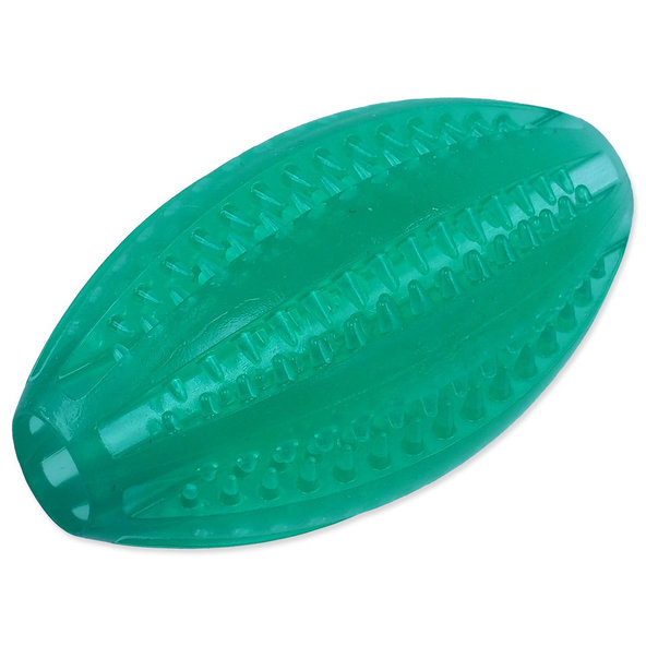 Dog Fantasy míček DENTAL MINT rugby zelený 9 cm