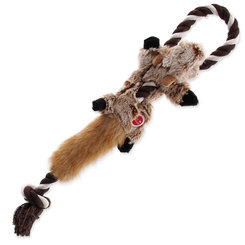 Dog Fantasy hračka Skinneeez čipmank s provazem 35 cm