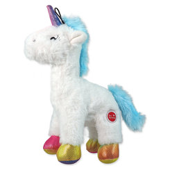 Dog Fantasy hračka Stuffed Toy jednorožec pískací mix barev 26 cm